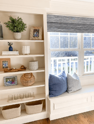 Staged home bookcase